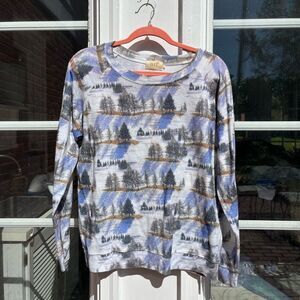 ATF All Things Fabulous Winter Scape Motif Sweatshirt